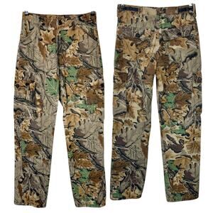 VTG Walls Advantage Camo Denim Cargo Jeans 29x30 Double Knee Hunting Streetwear